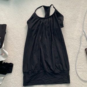 Lulu lemon black tank with sports bra